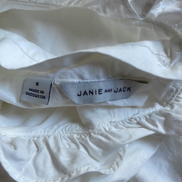Janie and Jack | White Pintuck Ruffle Collar Blouse | 8 - Picture 13 of 16